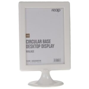 Σταντ ακρυλικό λευκό ενός φύλλου με στρόγγυλη βάση Υ14,8x10,2εκ.