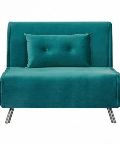 Πολυθρόνα κρεβάτι Nextdeco Berlin πετρόλ Υ92x100x91εκ.