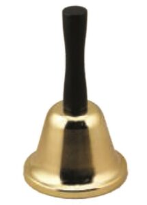 Κουδούνι χρυσό με χειρολαβή ύψος 10εκ. x  Ø5εκ.