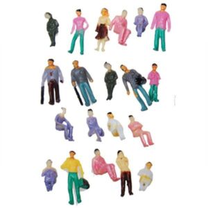 Ανθρώπινες χρωματιστές φιγούρες μακέτας πλαστικές 1:100, ύψος 1,8εκ. (20τεμ.)