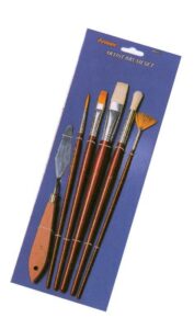 Σετ 5 πινέλα - 1 σπάτουλα