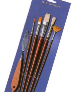 Σετ 5 πινέλα - 1 σπάτουλα