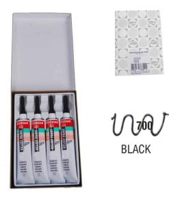 Talens χρώμα decorfin relief paint 700 black 20ml