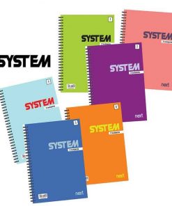 Next system τετράδιο σπιράλ 21x29εκ. 4θεμ.