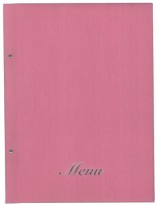Next μενού εστιατορίου fabric ροζ  με 10 ζελατίνες και βίδες 24x32εκ.