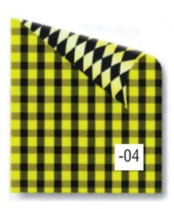 Rainbow χαρτόνι καρό κίτρινο-μαύρο 2 όψεων 50x70εκ.