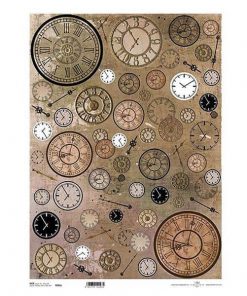 Ριζόχαρτο "clocks" 42x29.7εκ.   (ITD-R006L)