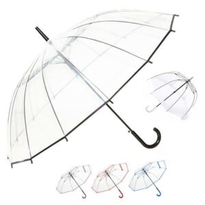 Ομπρέλα αυτόματη διάφανη κοκτέηλ 2 χρώματα Ø88εκ.