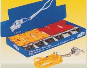 Σφυρίχτρα μεταλλική με κορδόνι