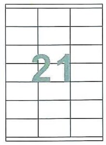 Fleks ετικέτ. αυτοκόλ. λευκές 70x42,3mm 21/φ 100φ Α4