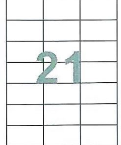 Fleks ετικέτ. αυτοκόλ. λευκές 70x42,3mm 21/φ 100φ Α4