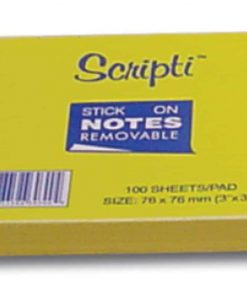 Αυτοκόλλητα χαρτάκια κίτρινα 7,6x7,6εκ. 100φ.