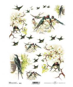 Ριζόχαρτο "swallow" 21x29εκ.   (ITD-R673)