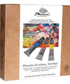 Phoenix επαγγελματικό σετ χρωμάτων λαδιού, 10 τεμάχια, 50ml/τεμ.