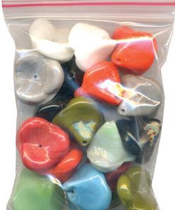 Χάντρες γυάλινες 40γρ. 17 τεμάχια