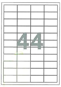 Fleks ετικέτ. αυτοκόλ. λευκές 48.5x25.4mm 44/φ 100φ Α4