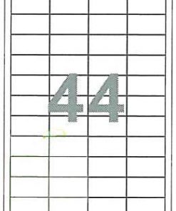 Fleks ετικέτ. αυτοκόλ. λευκές 48.5x25.4mm 44/φ 100φ Α4