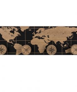 Κρεμάστρα με 4 θέσεις ξύλινη "World" Υ13x39,5εκ.