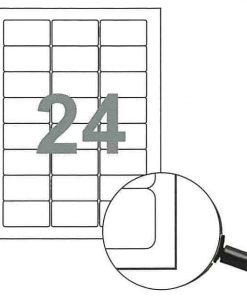 Fleks ετικέτ. αυτοκόλ. λευκές 64x34mm 24/φ 100φ Α4