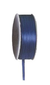 Κορδέλα σατέν διπλής όψης με ούγια τιρκουάζ 3mm x100μ.