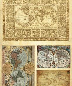 Χαρτί decoupage "Maps" 32x48εκ.
