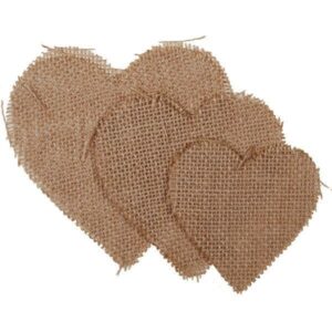 Καρδιά από λινάτσα 6τεμ.