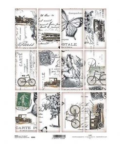 Ριζόχαρτο "stamps" 21x29εκ.   (ITD-R543)