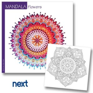Νext μπλοκ ζωγραφικής mandala flowers 36φ 120γρ.23x23εκ.