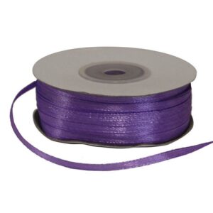 Κορδέλα σατέν διπλής όψης με ούγια μωβ 3χιλ.x100μ.