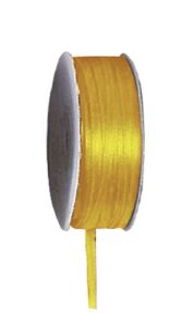 Κορδέλα σατέν διπλής όψης με ούγια μπέζ 3mm x100μ.