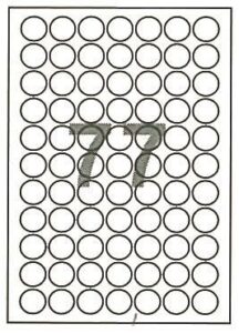 Fleks ετικέτ. αυτοκόλ. λευκές Ø25mm 77/φ 100φ Α4