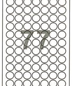 Fleks ετικέτ. αυτοκόλ. λευκές Ø25mm 77/φ 100φ Α4