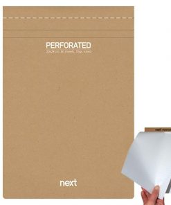Next μπλοκ σημειώσεων perforated λευκό 20x29εκ., 80φ., 70γρ.
