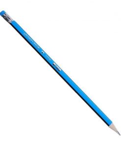 Μολύβι τριγωνικό με σβήστρα - ξύστρα μπλε 12τεμ