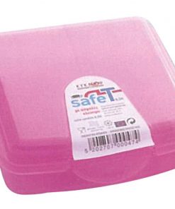 Φαγητοδοχείο μικρό για τοστ ροζ 0,5lt.