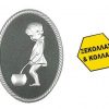Πινακίδα σήμανσης wc ανδρών, ασημί, οβάλ 110x150mm