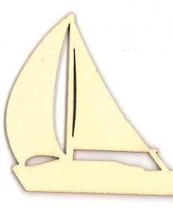 Καράβι ξύλινο 8x7,9x0,3εκ.