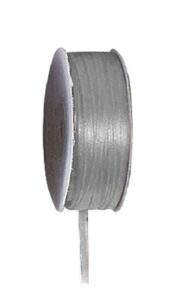Κορδέλα σατέν διπλής όψης με ούγια γκρι 3χιλ.x100μ.
