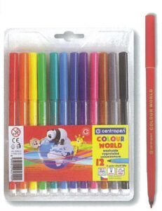 Centropen μαρκαδόροι ζωγραφικής washable 1mm 12 χρώματα