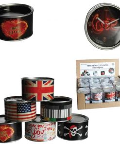 Ρολόι μεταλλικό μίνι 6 σχέδια διαμέτρου 8,5εκ.