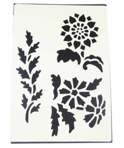 Στένσιλ Α4 απο πολυπροπυλένιο λουλούδια