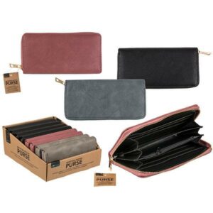 Πορτοφόλι γυναικείο 3 χρώματα κοκτέηλ 19x10εκ.