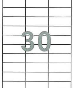 Fleks ετικέτ. αυτοκόλ. λευκές 70x29,6mm 30/φ 100φ Α4