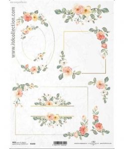 Ριζόχαρτο "Watercolors flowers 3" 21x29εκ.   (ITD-R1458)