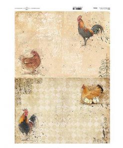 Ριζόχαρτο "hens" 42x29.7εκ.   (ITD-R205L)