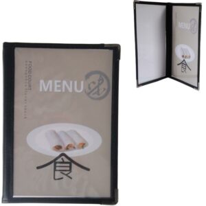 Μενού εστιατορίου μαύρο 8 σελίδες 14x21εκ