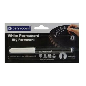 Centropen μαρκαδόρος λευκός ανεξίτηλος 1,2χιλ.