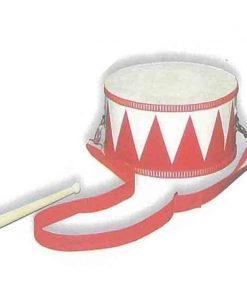 Ντραμ ξύλινο κόκκινο Υ10x20x20εκ.