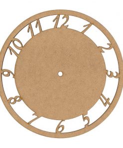 Ρολόι mdf με νούμερα  Ø250x3χιλ.