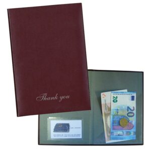 Next θήκη για λογαριασμό μπορντώ δερματίνη basic 14,5x21εκ.